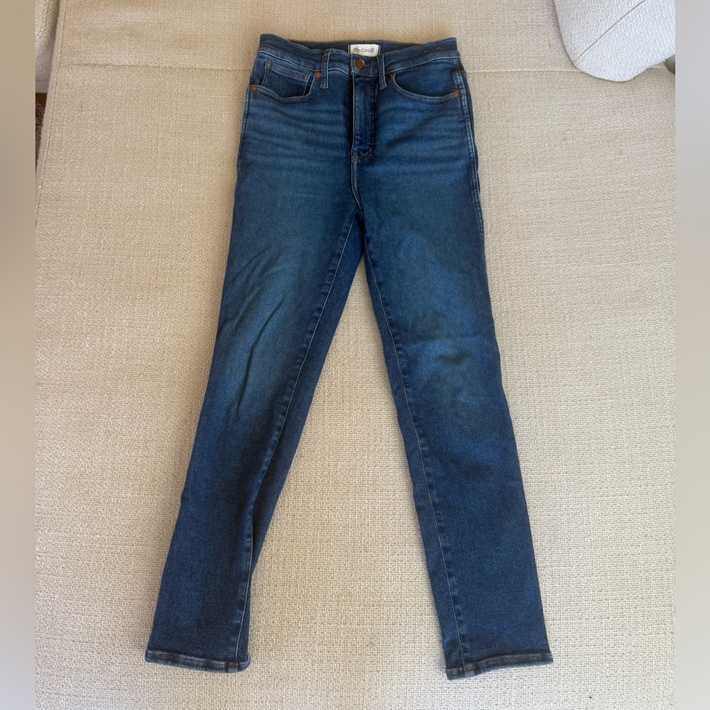 Madewell Dark Blue Stovepipe Skinny Jeans